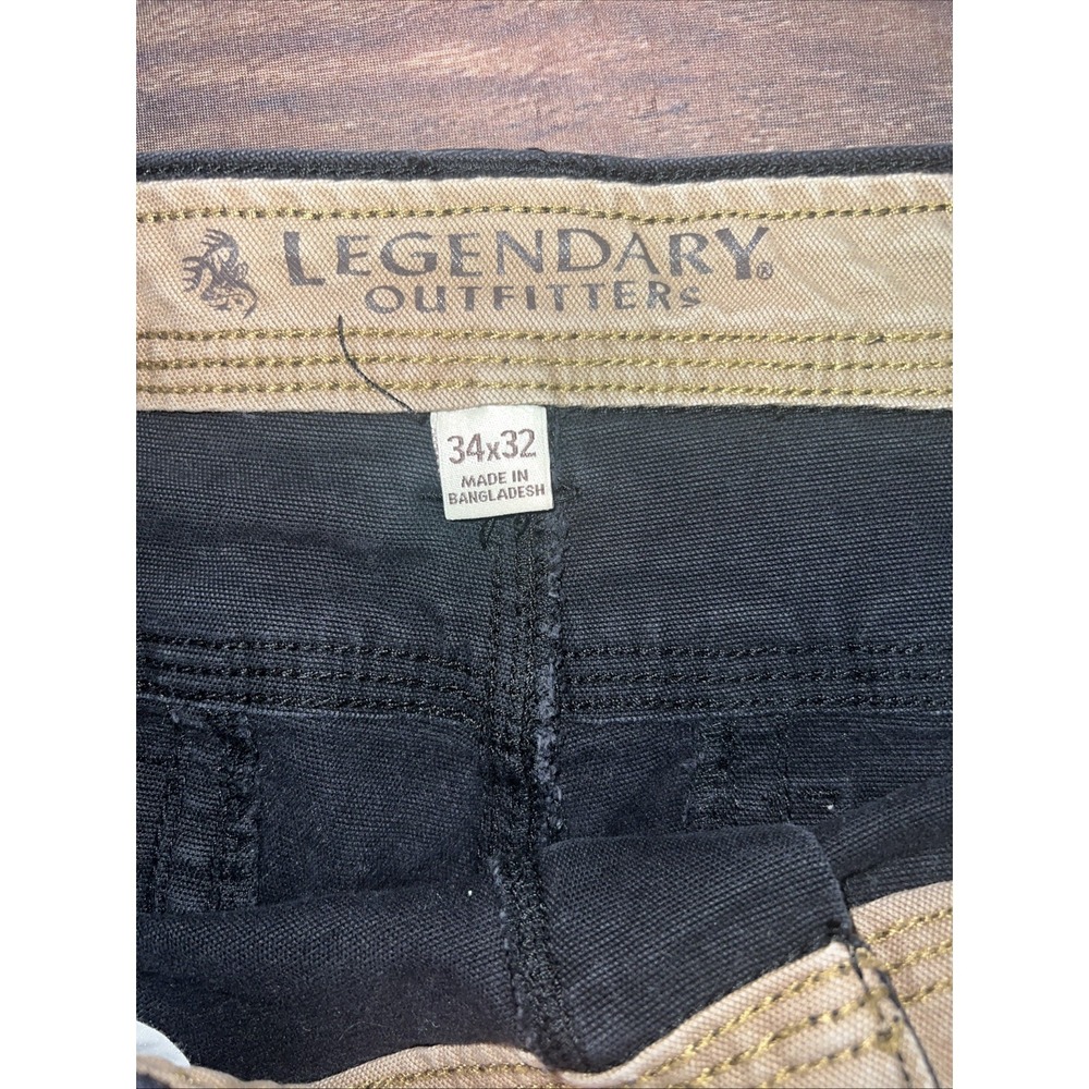 Legendary Outfitters Men's 34x32 Black Cotton Stretch Utility Work Pants - Picture 3 of 9